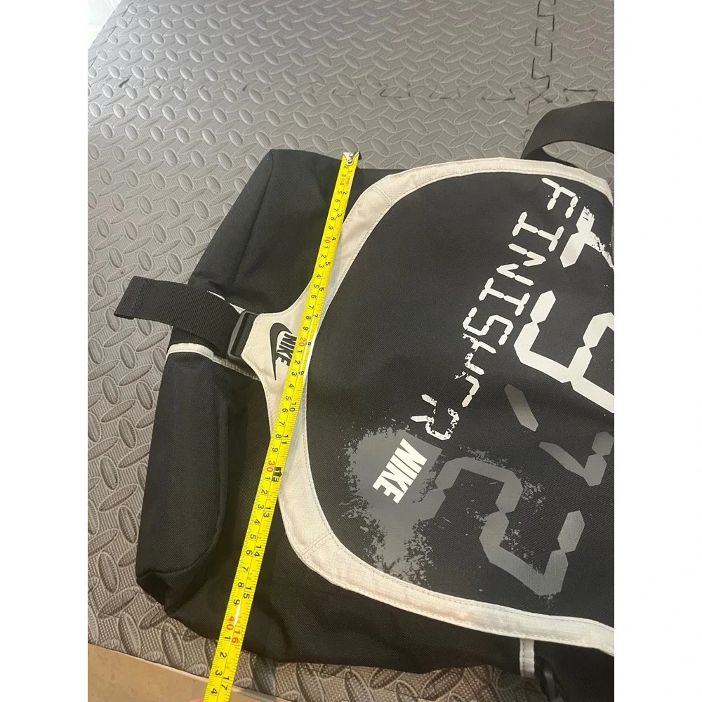 Y2K Nike Messenger Bag Unisex Black White 1972‎ Finisher Graphic Crossbody Bag